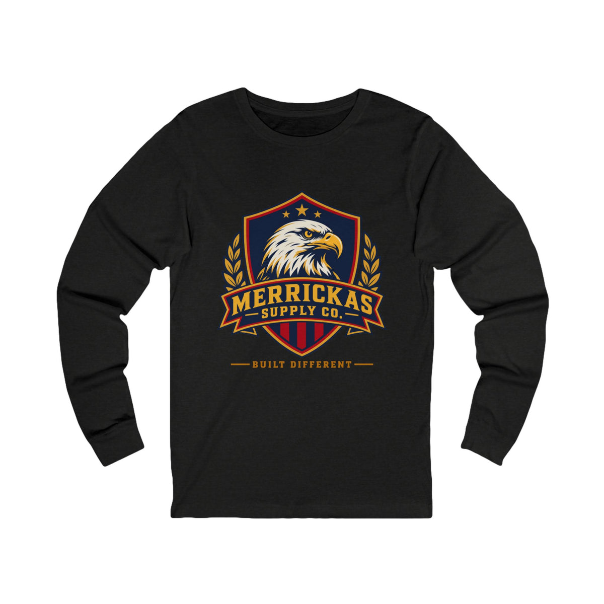Merrickas Eagle Shield Crest Long Sleeve Tee