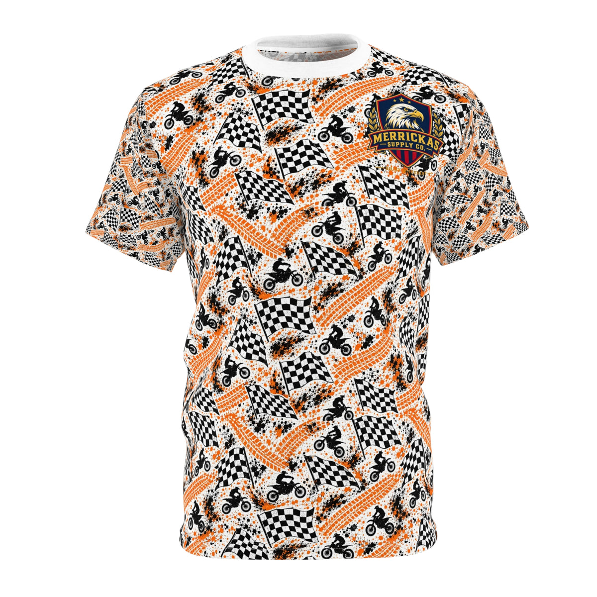 Checkered Flag Moto All-Over Print Tee