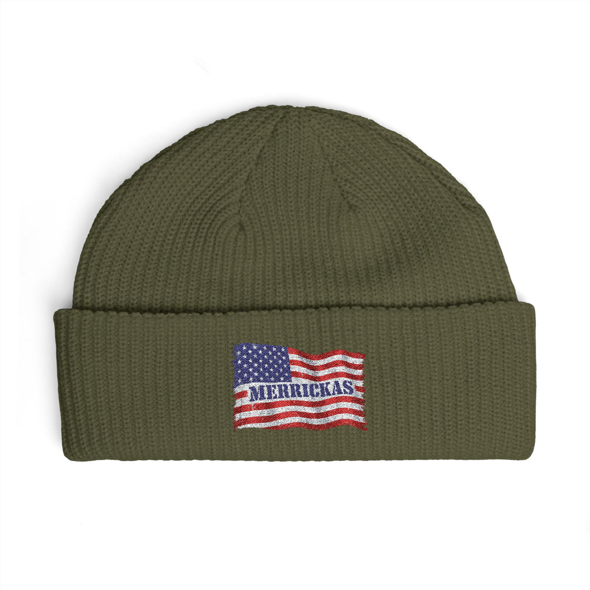 Merrickas Flag Cuff Beanie