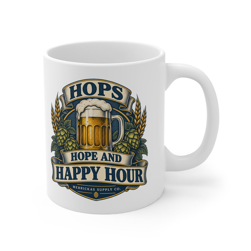Hops Hope And Happy Hour Coffee Mug 11oz