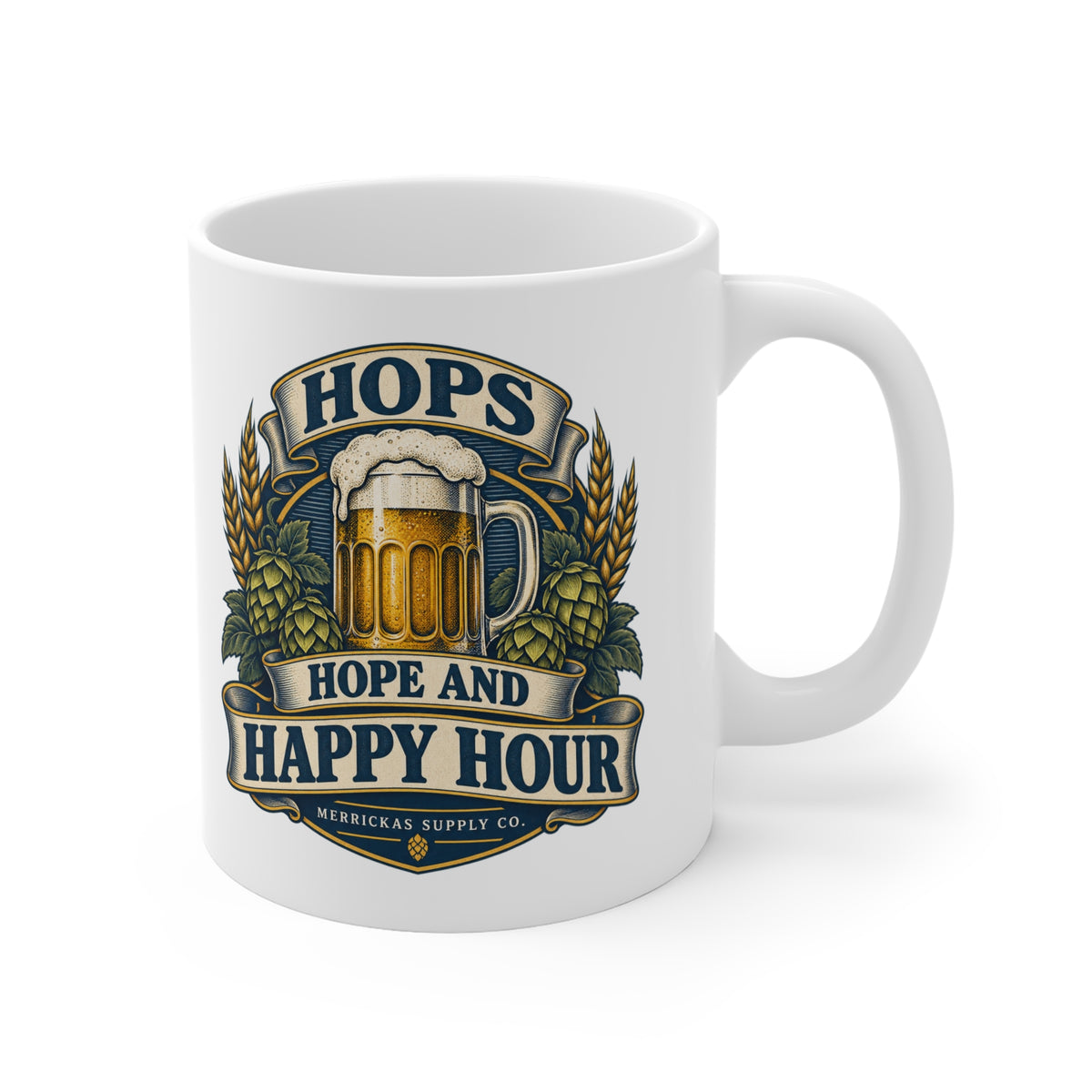 Hops Hope And Happy Hour Coffee Mug 11oz