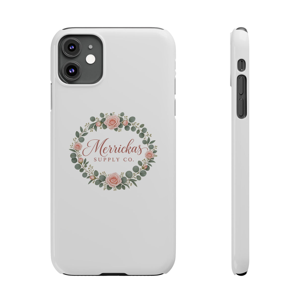 Merrickas Rose Wreath Script Phone Case