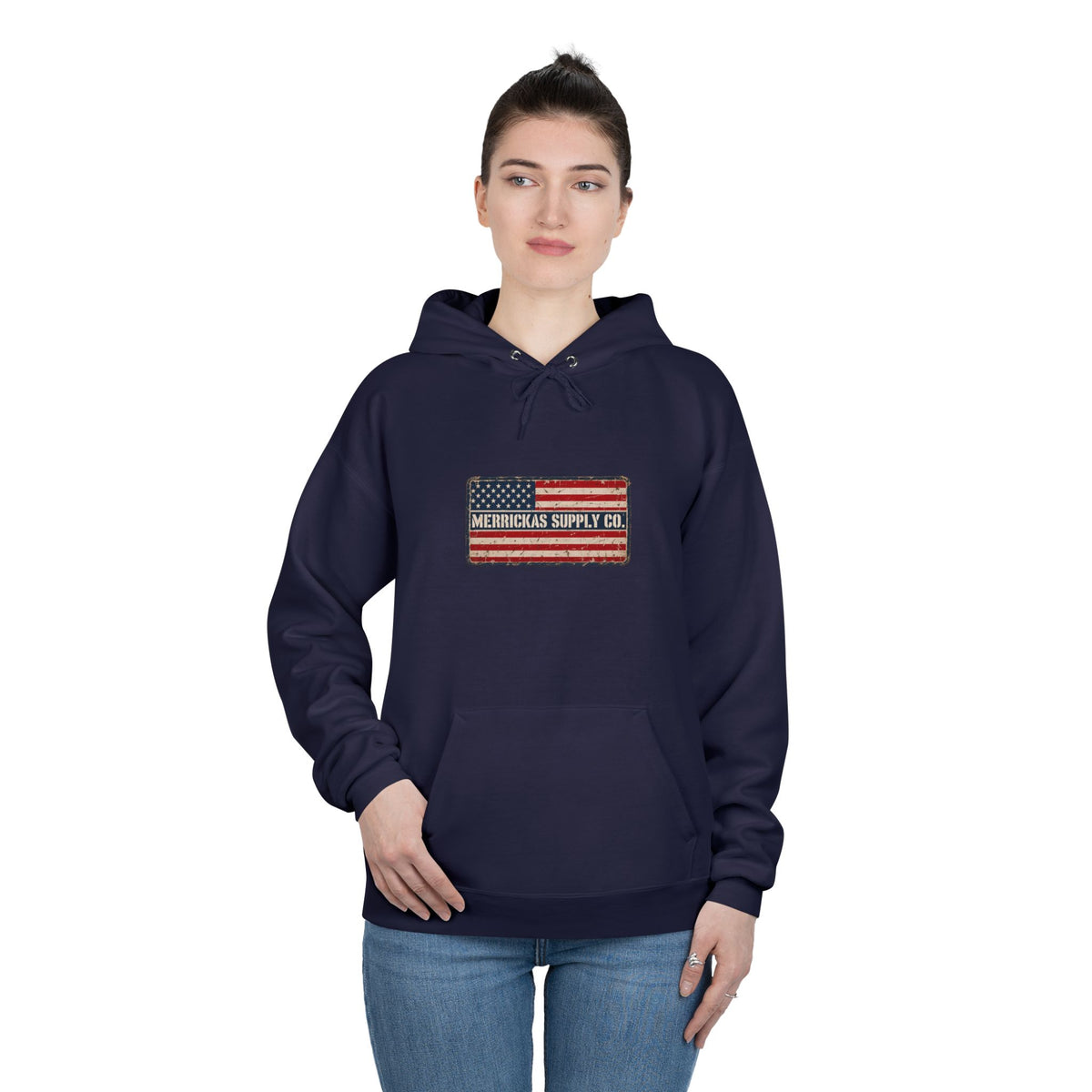 Merrickas American Flag Patch Hoodie