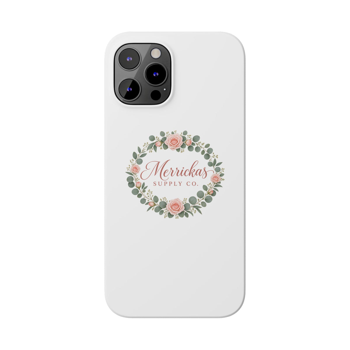 Merrickas Rose Wreath Script Phone Case
