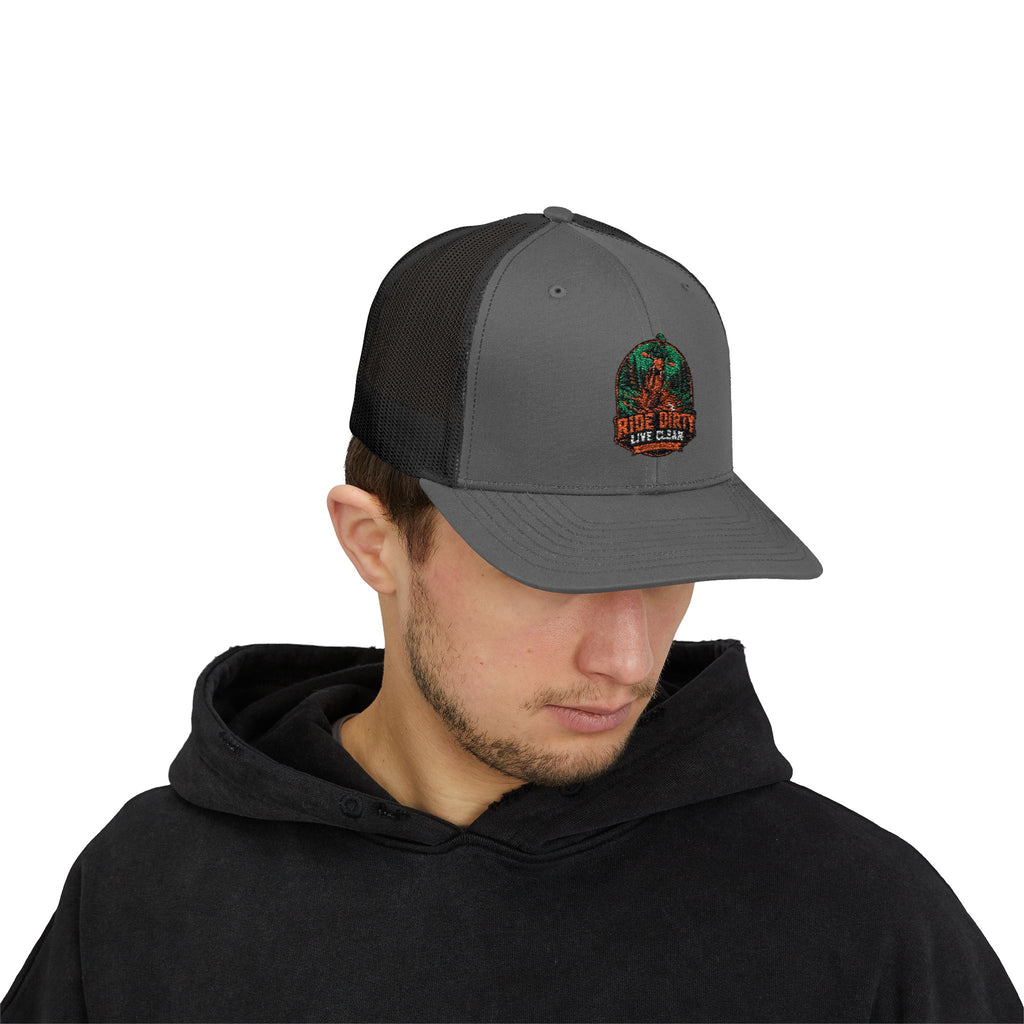 Ride Dirty Live Clean Snapback Trucker Hat