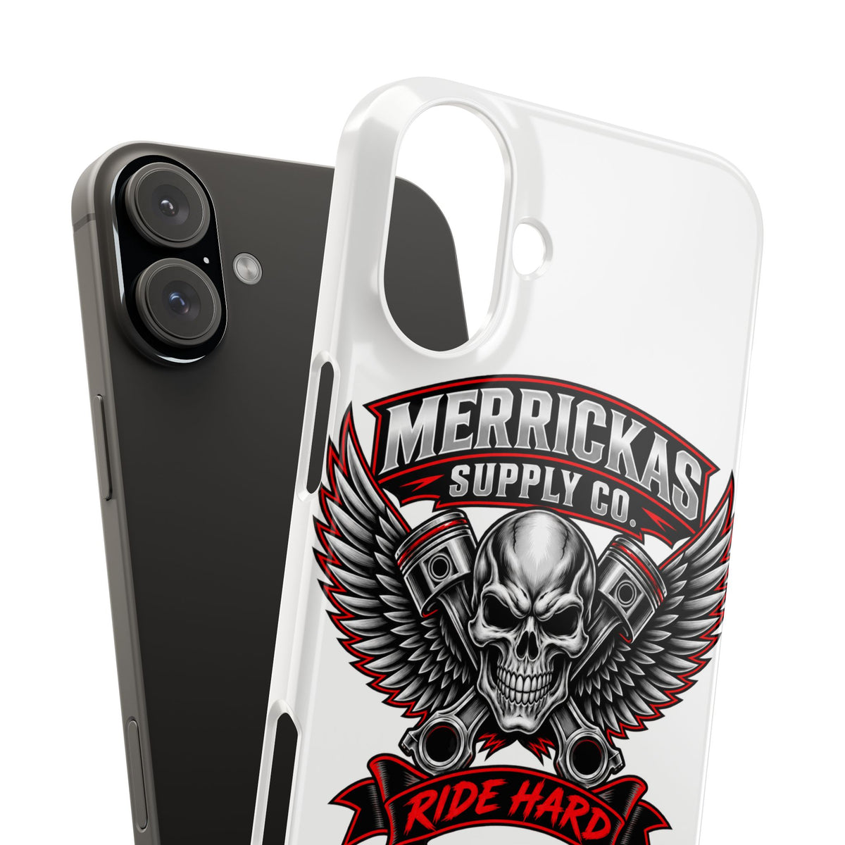 Merrickas Ride Hard Winged Skull Phone Case