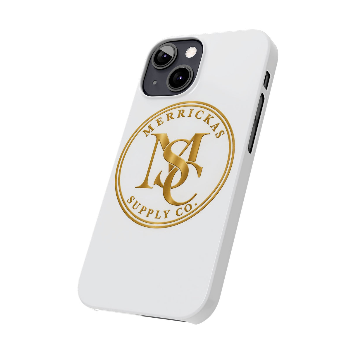 Merrickas Gold MSC Monogram Phone Case