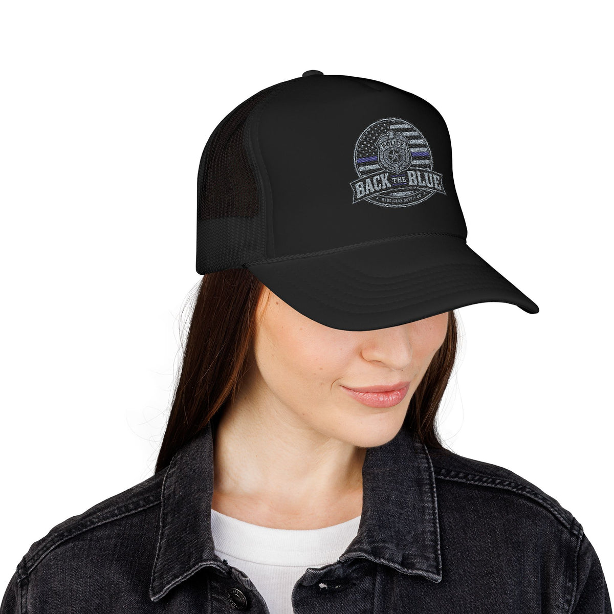 Back The Blue Foam Trucker Hat