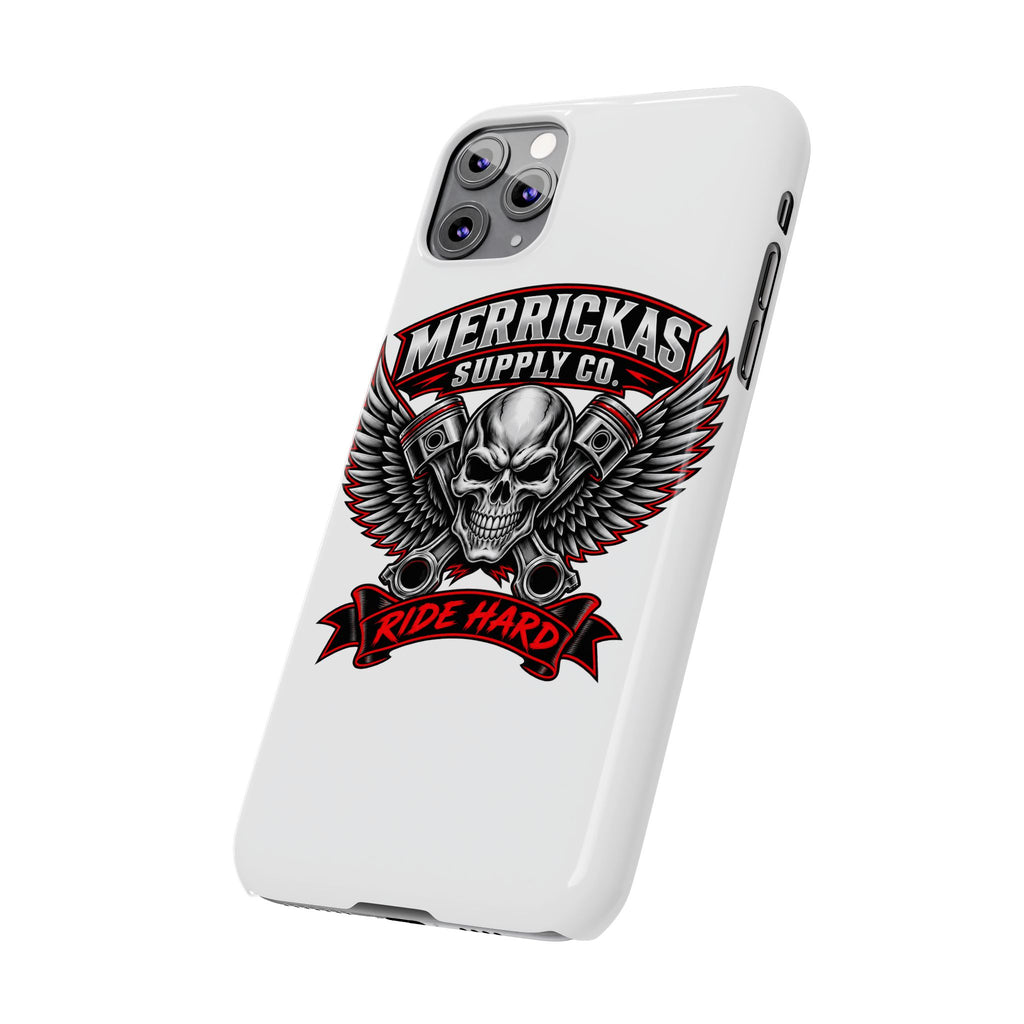 Merrickas Ride Hard Winged Skull Phone Case