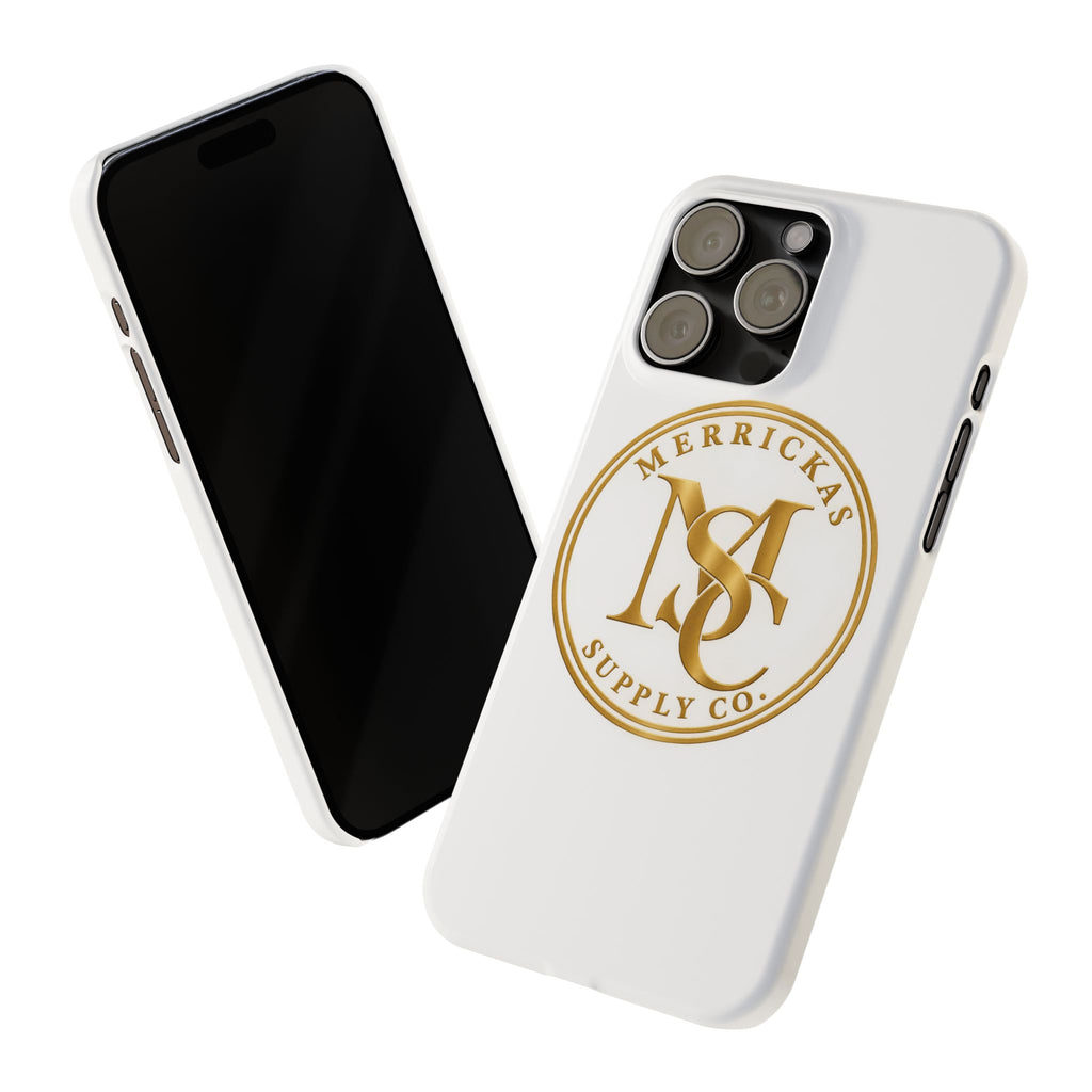 Merrickas Gold MSC Monogram Phone Case