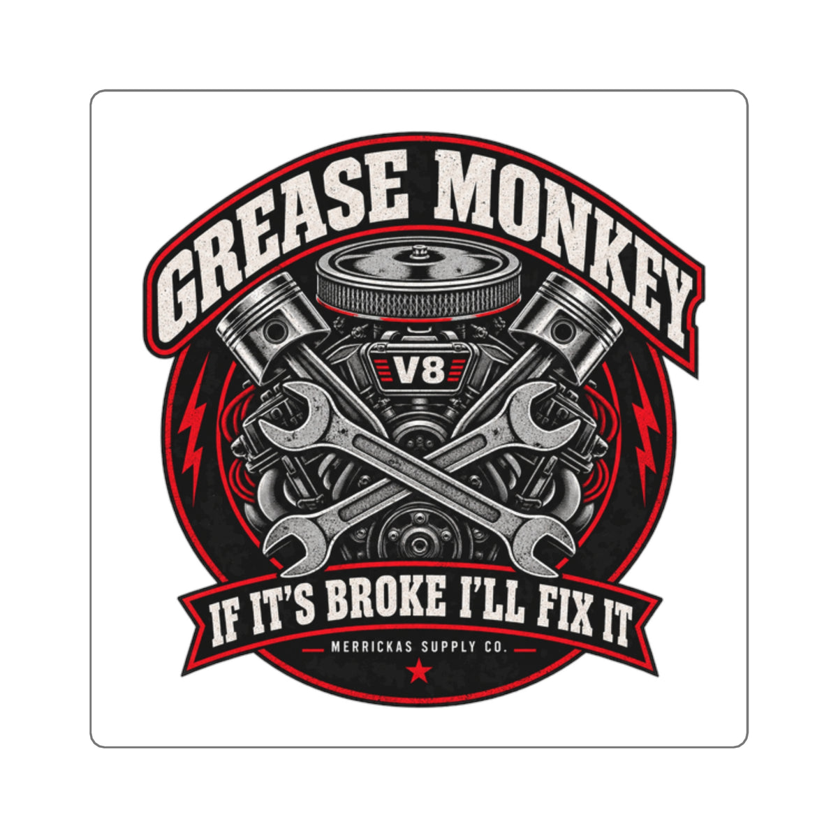 Grease Monkey Sticker