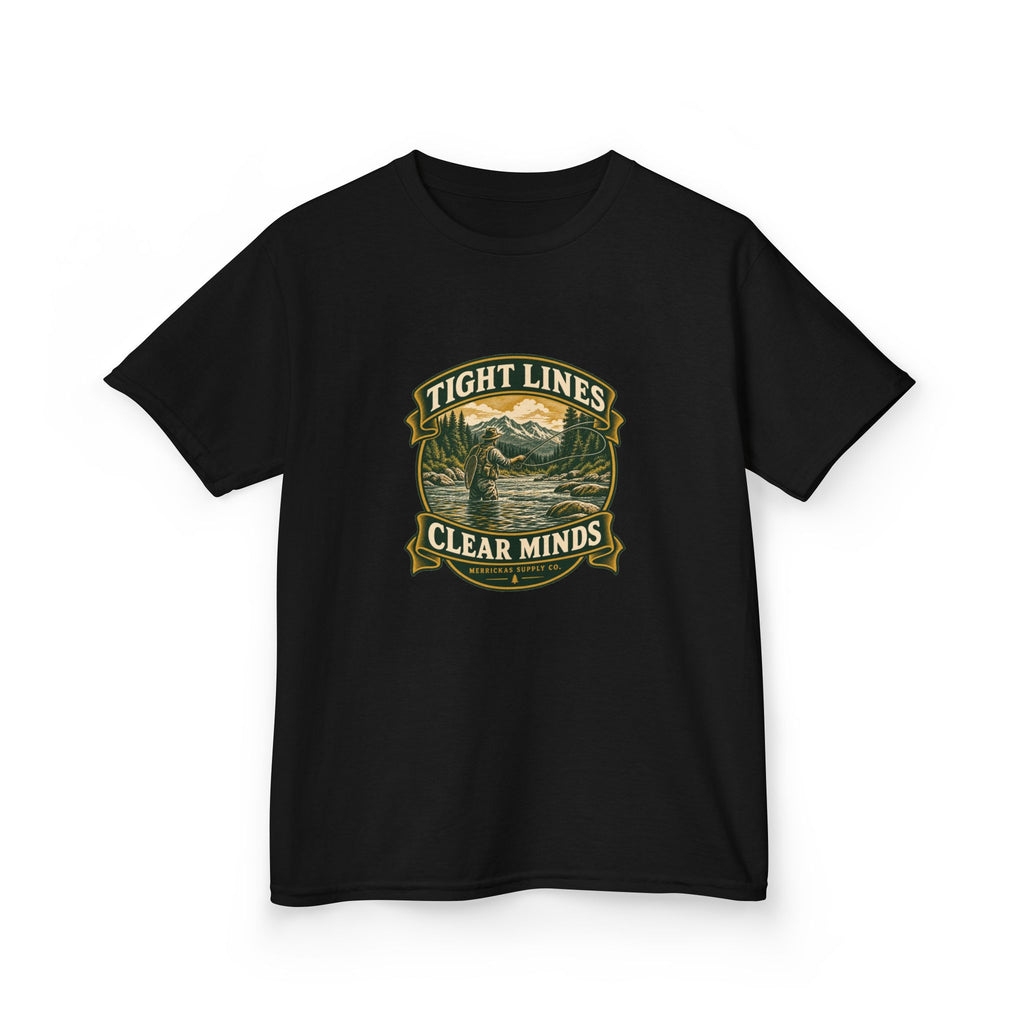 Tight Lines Clear Minds Kids Tee