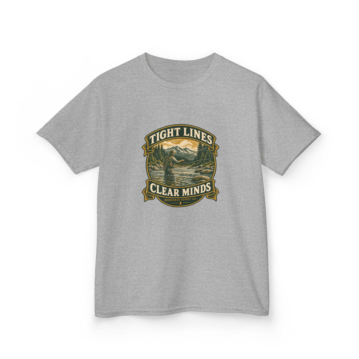 Tight Lines Clear Minds Kids Tee