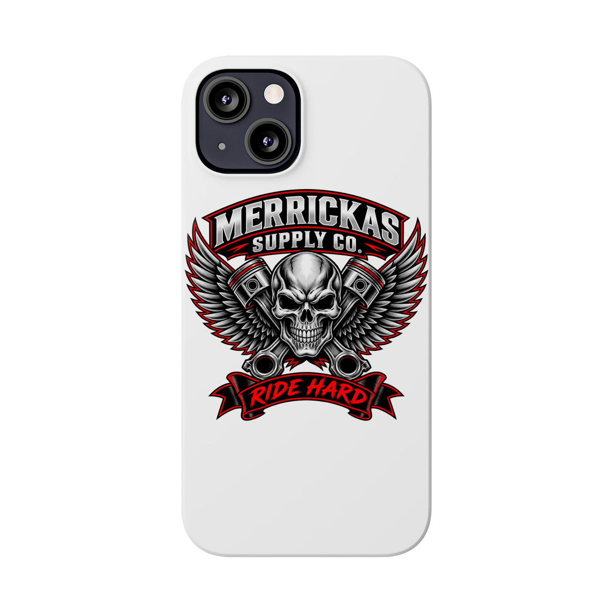 Merrickas Ride Hard Winged Skull Phone Case