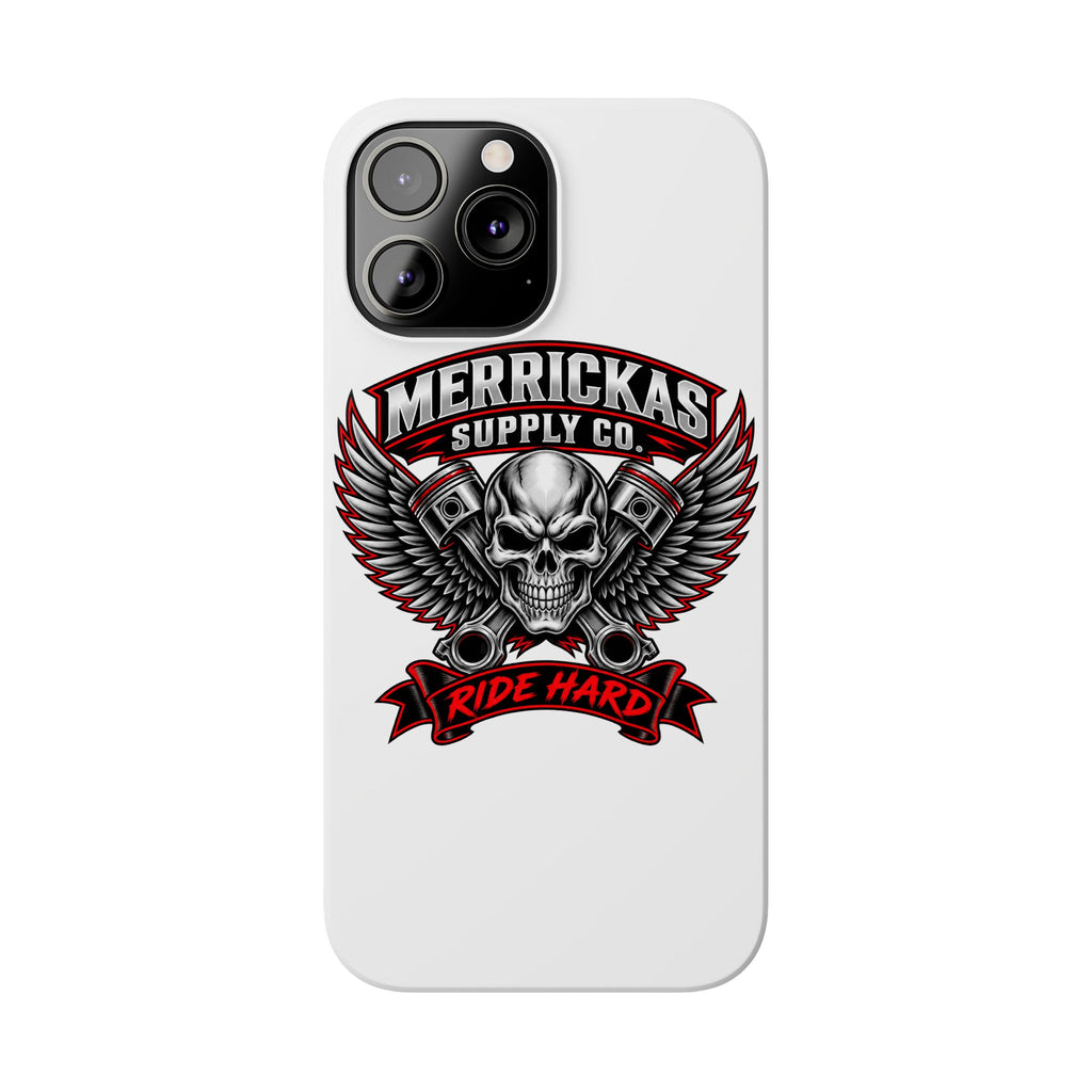 Merrickas Ride Hard Winged Skull Phone Case