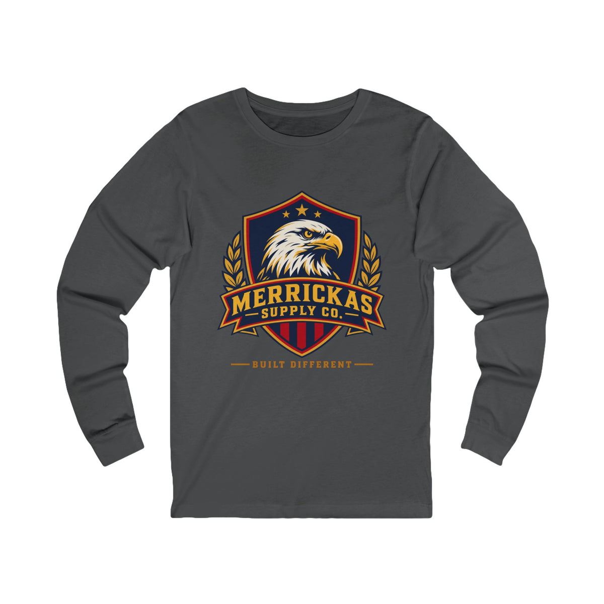 Merrickas Eagle Shield Crest Long Sleeve Tee