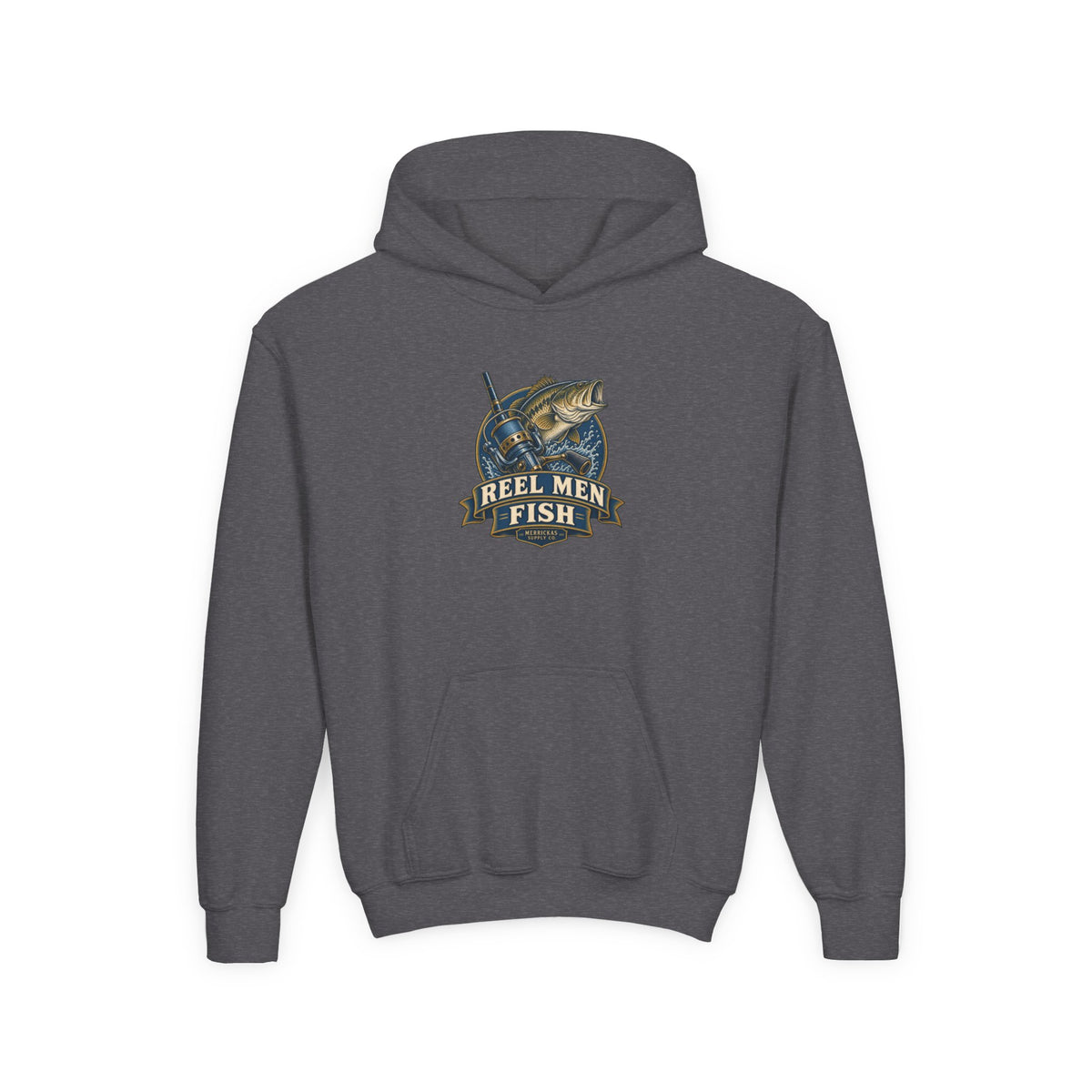 Reel Men Fish Youth Hoodie