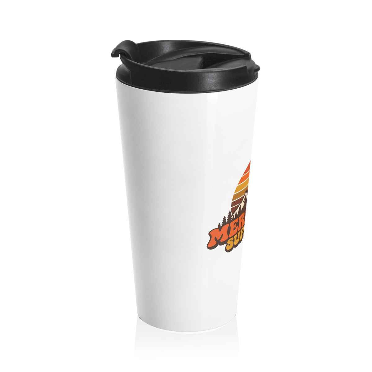 Merrickas Retro Sunset Mountain Travel Mug