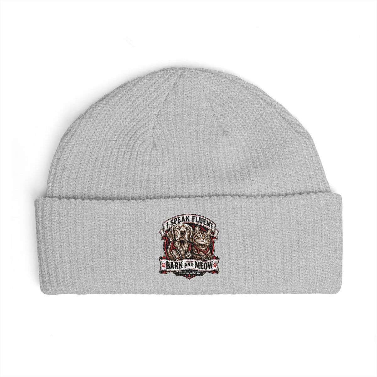 I Speak Fluent Bark And Meow Cuff Beanie