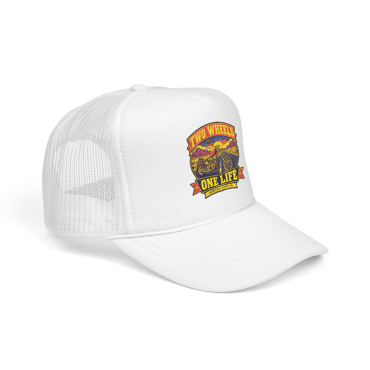Two Wheels One Life Foam Trucker Hat