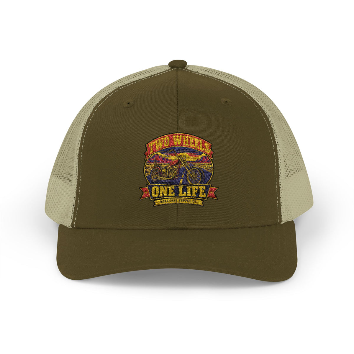 Two Wheels One Life Snapback Trucker Hat