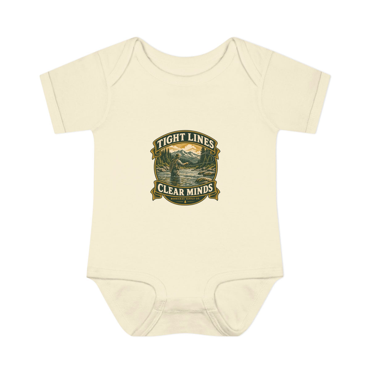 Tight Lines Clear Minds Baby Onesie