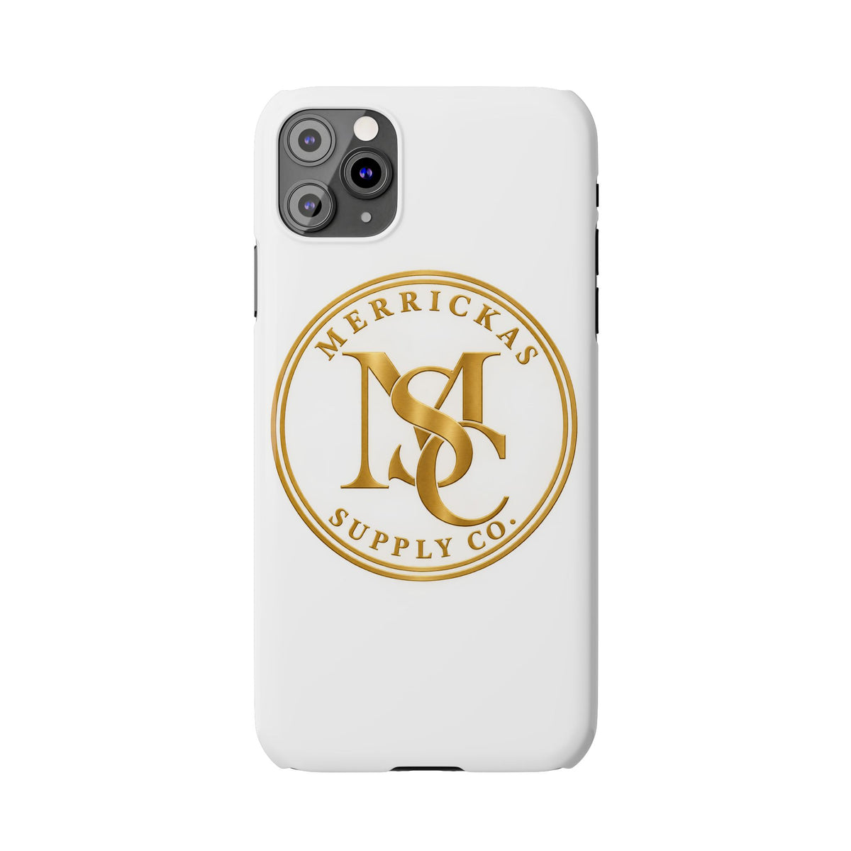 Merrickas Gold MSC Monogram Phone Case