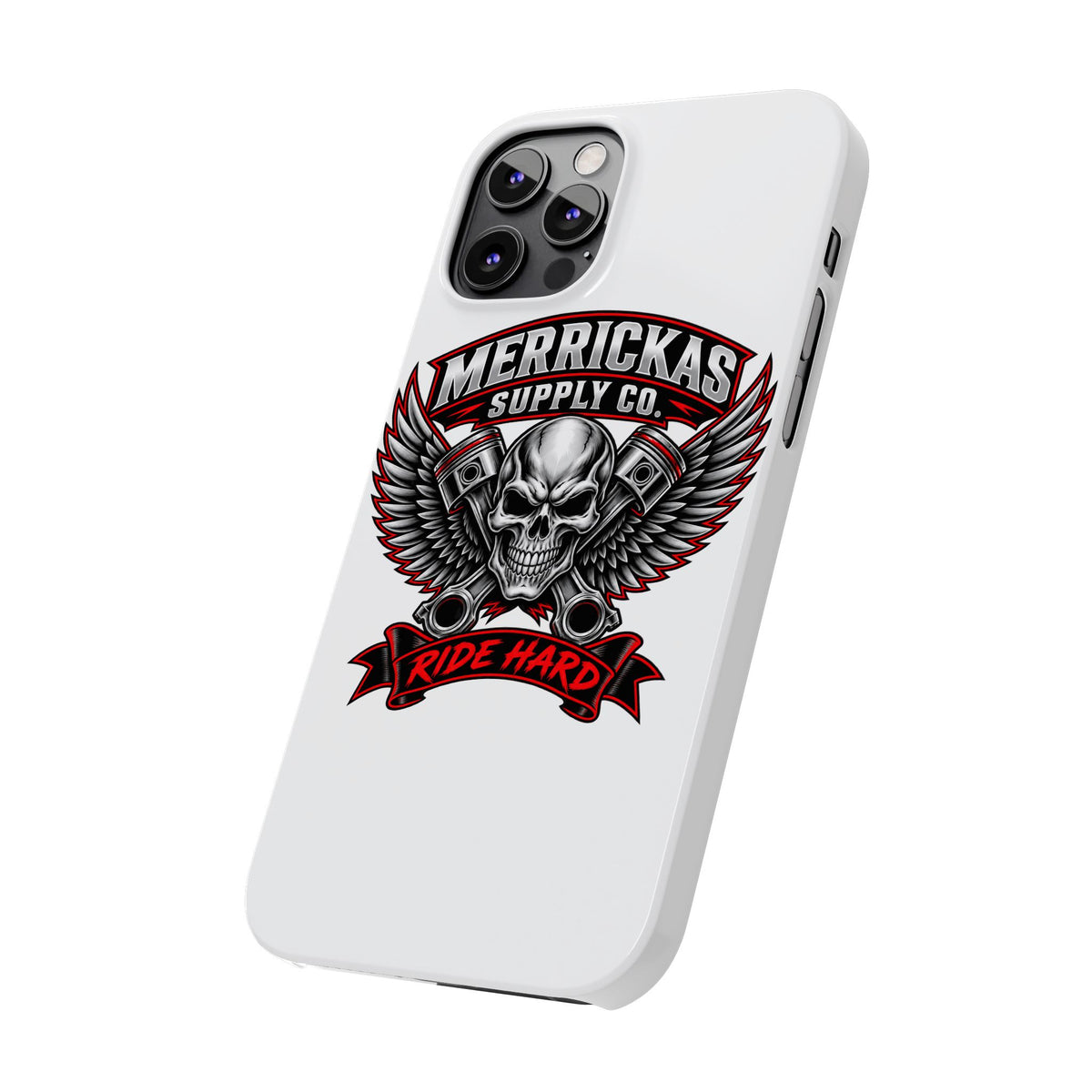 Merrickas Ride Hard Winged Skull Phone Case