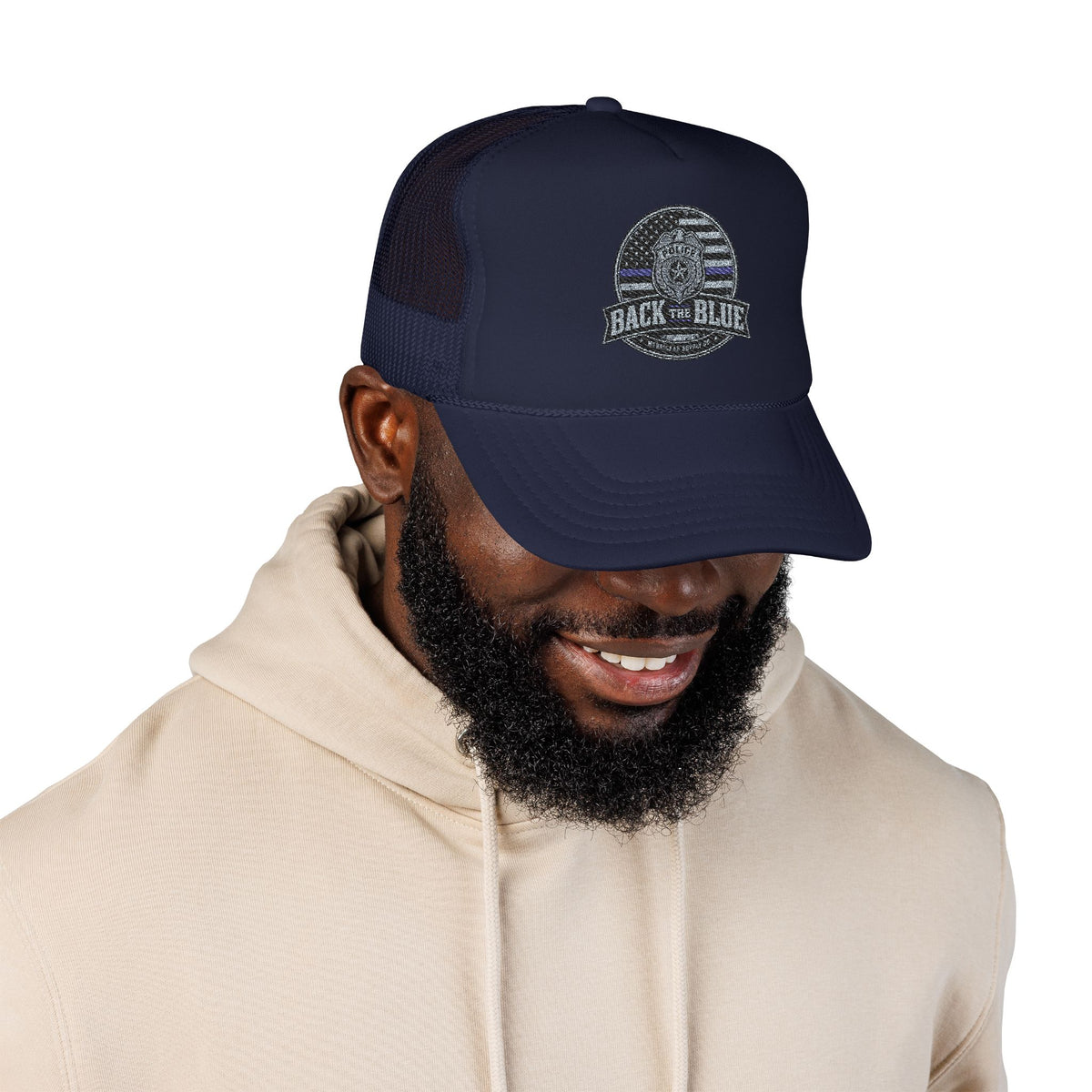 Back The Blue Foam Trucker Hat