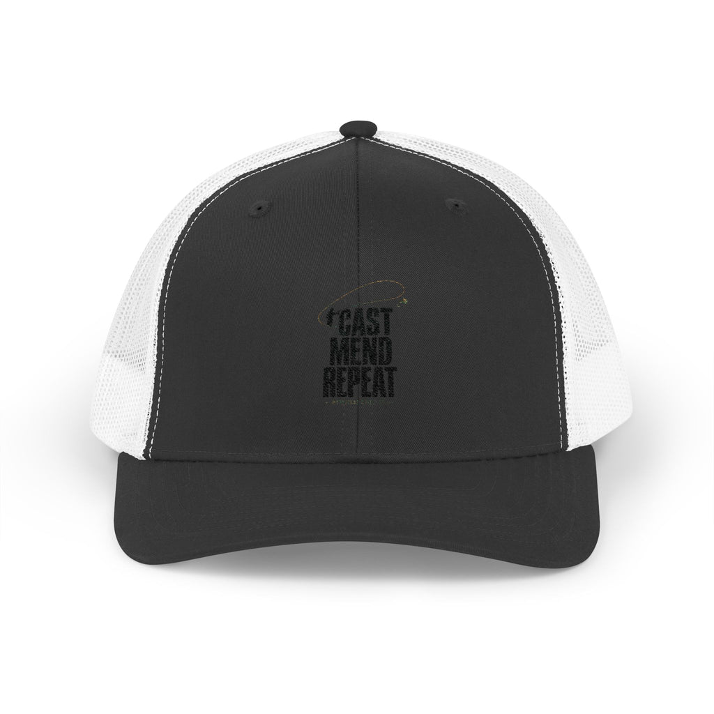 Cast Mend Repeat Snapback Trucker Cap