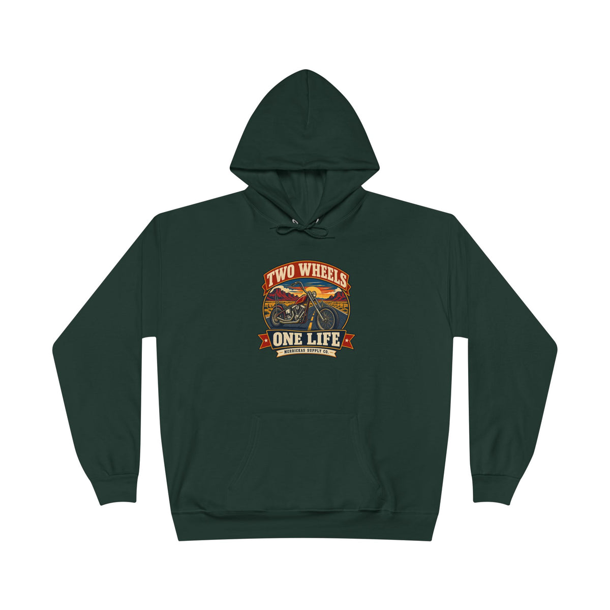 Two Wheels One Life Heavyweight Hoodie