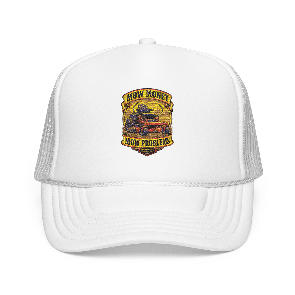 Mow Money Mow Problems Foam Trucker Hat