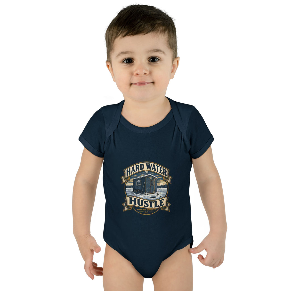 Hard Water Hustle Baby Onesie