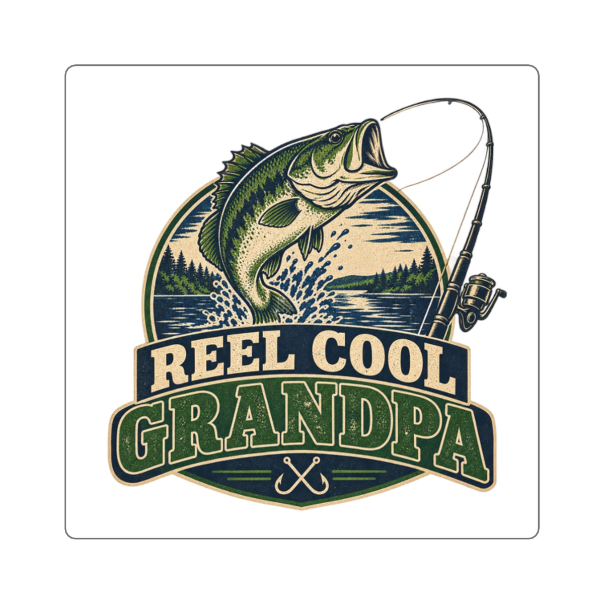 Reel Cool Grandpa Sticker