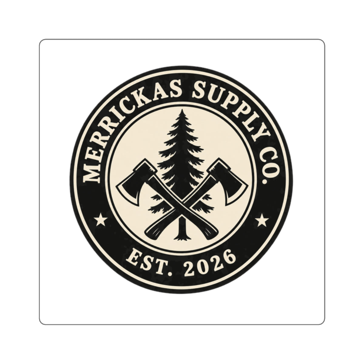 Merrickas Heritage Axe Badge Sticker