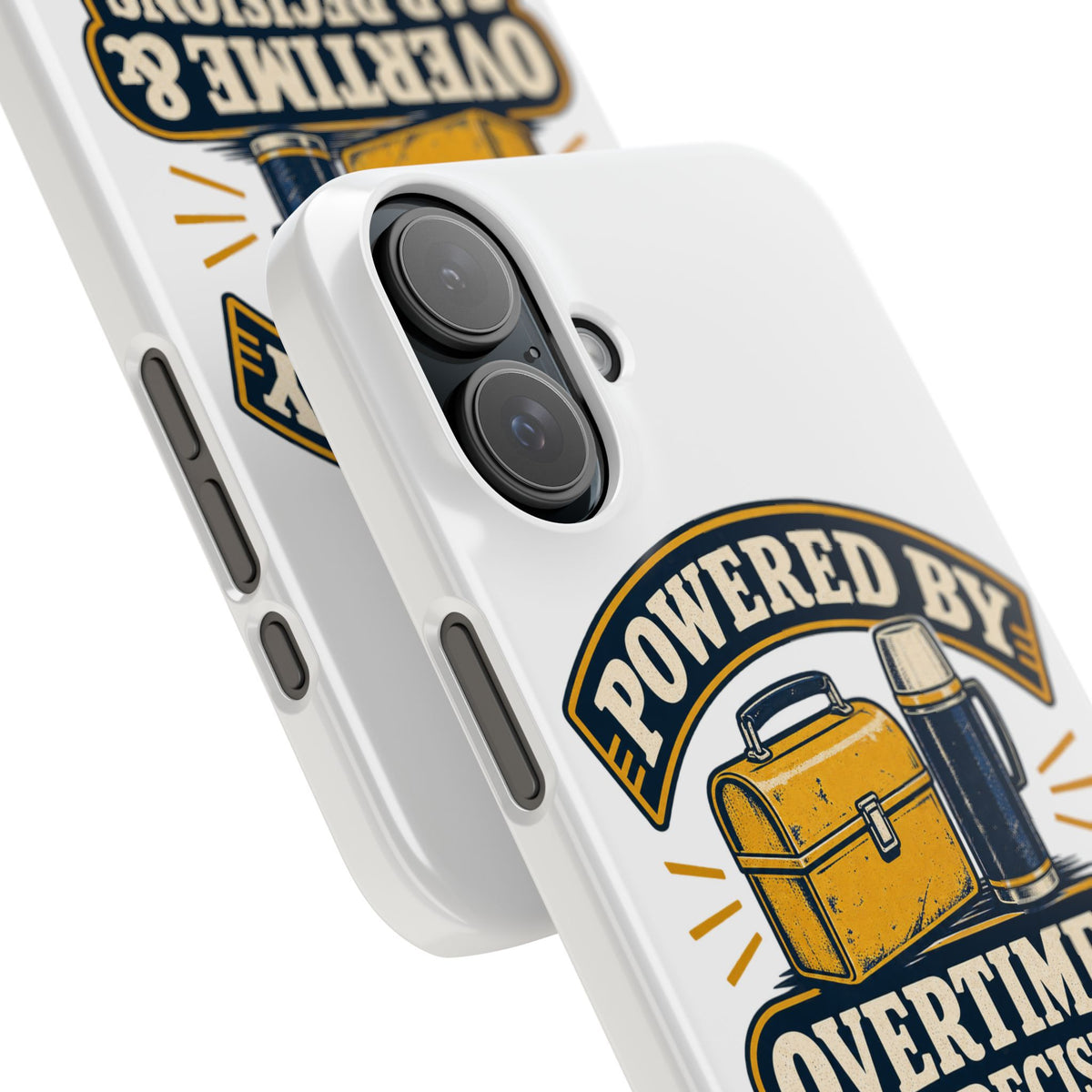 Powered By Overtime & Bad Decisions Phone Case