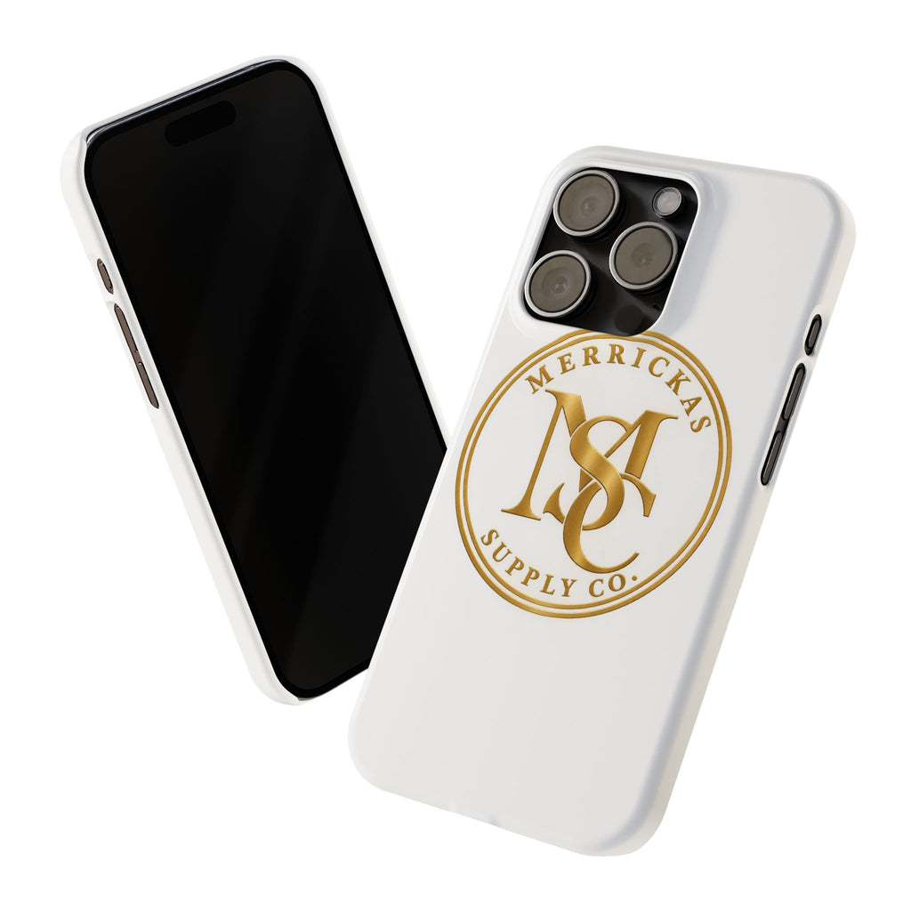 Merrickas Gold MSC Monogram Phone Case