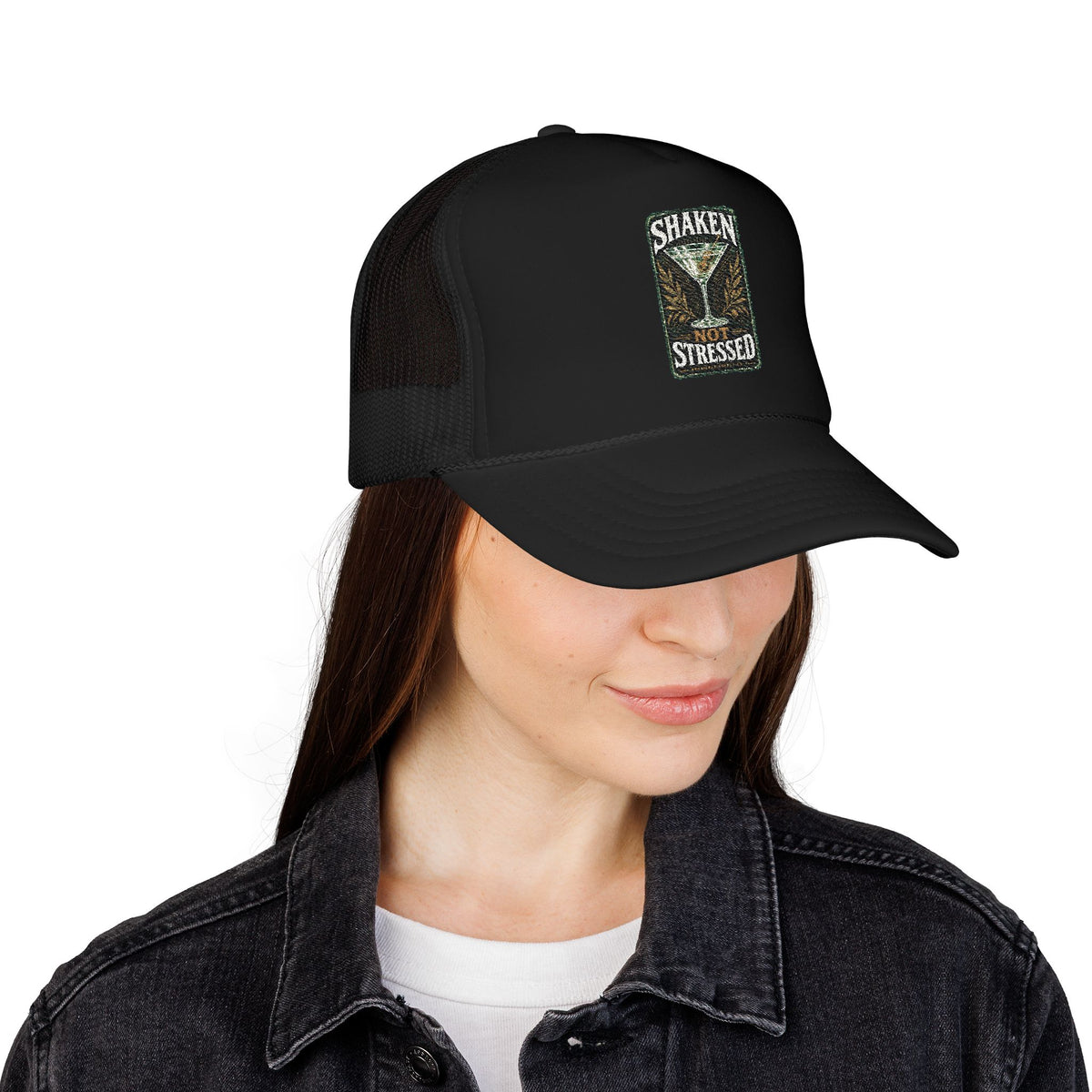 Shaken Not Stressed Foam Trucker Hat