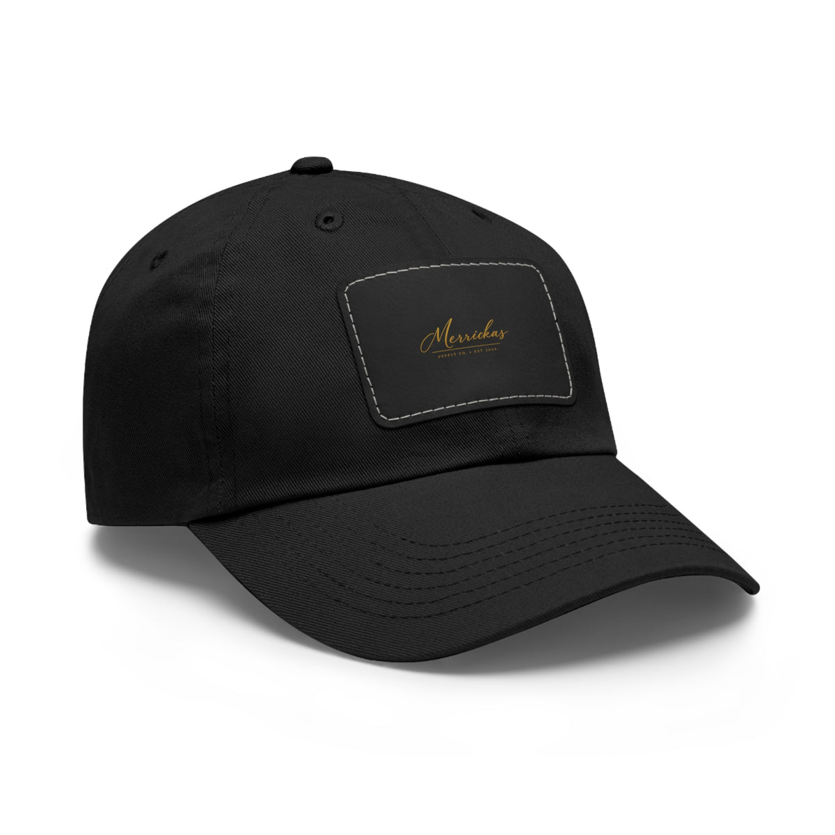 Merrickas Signature Leather Patch Dad Hat