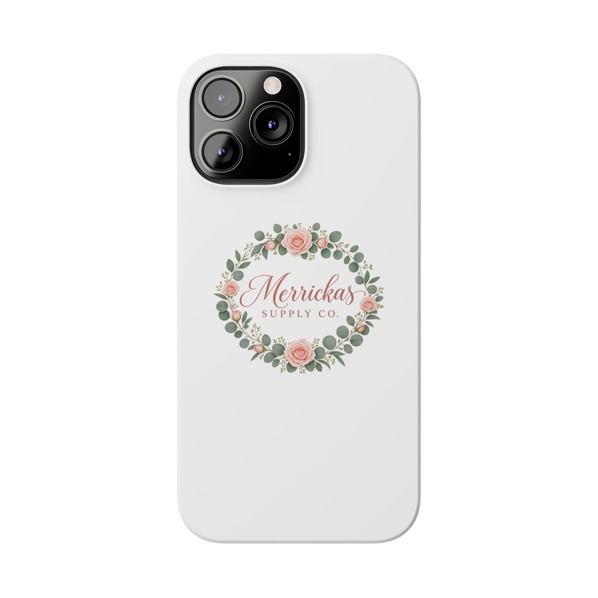 Merrickas Rose Wreath Script Phone Case