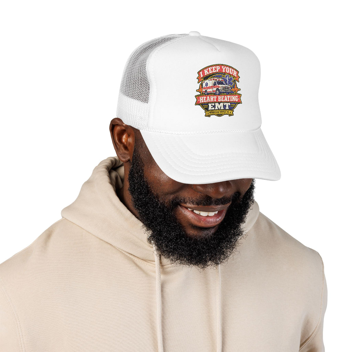 I Keep Your Heart Beating Foam Trucker Hat
