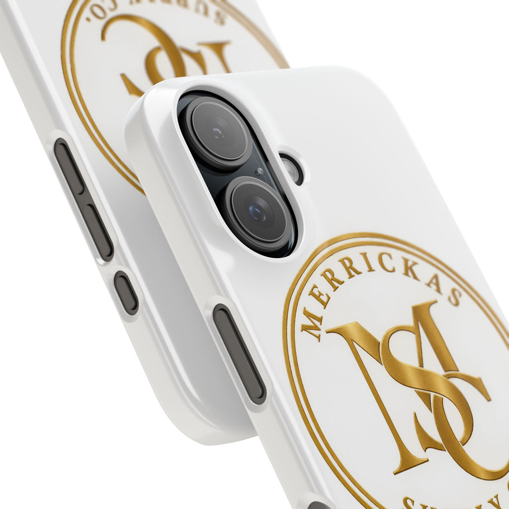 Merrickas Gold MSC Monogram Phone Case