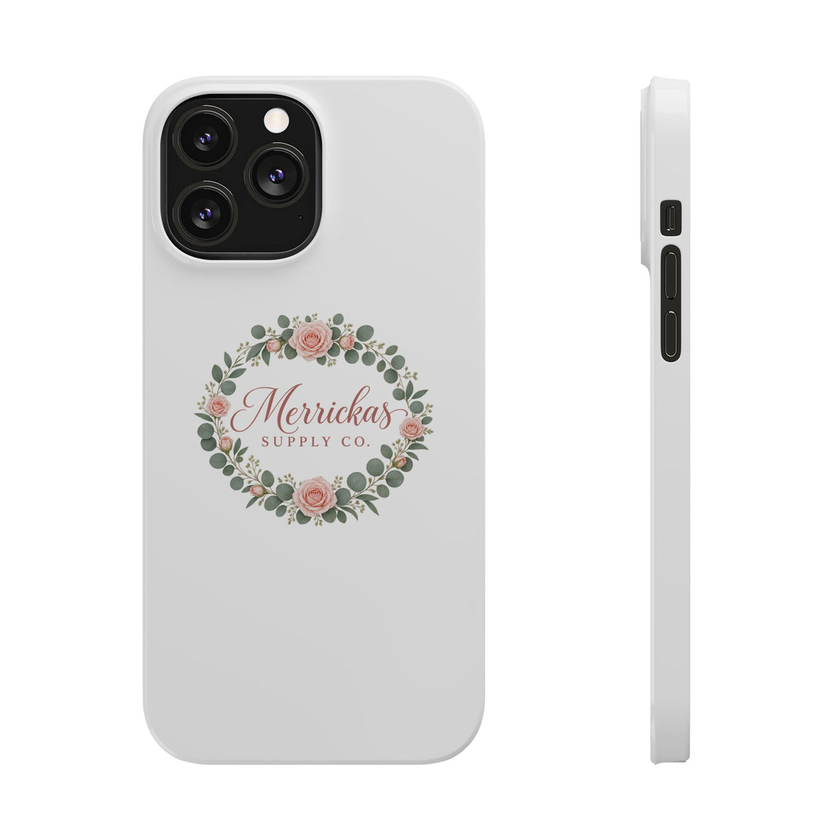 Merrickas Rose Wreath Script Phone Case