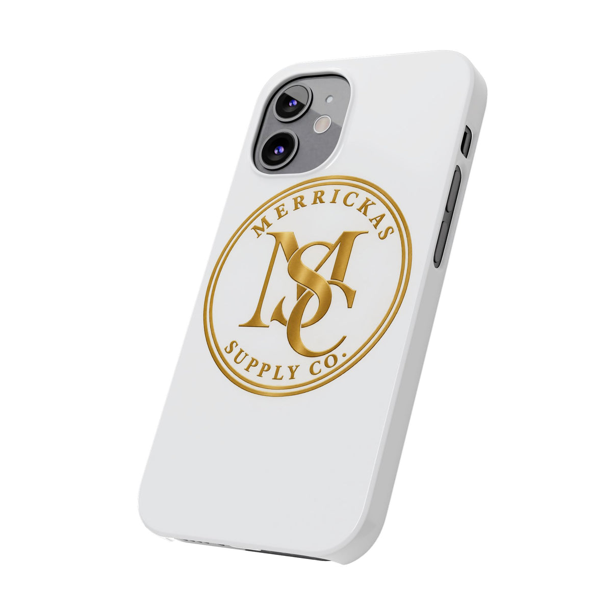 Merrickas Gold MSC Monogram Phone Case