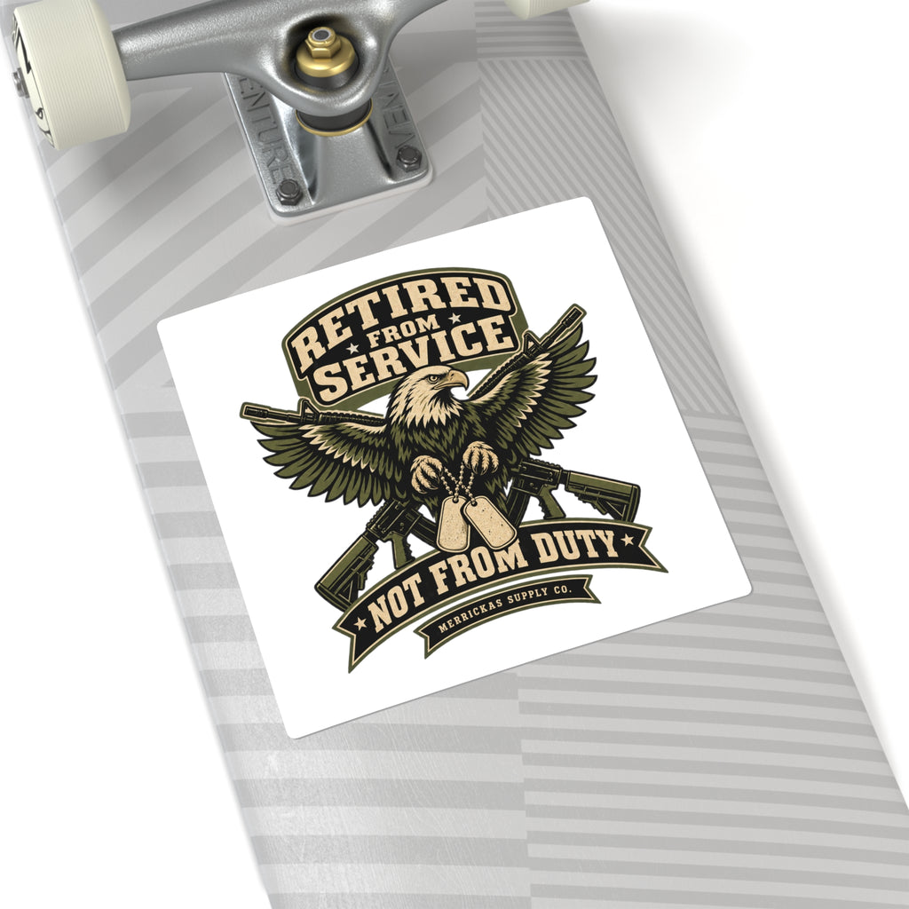 Retired From Service Not From Duty Sticker
