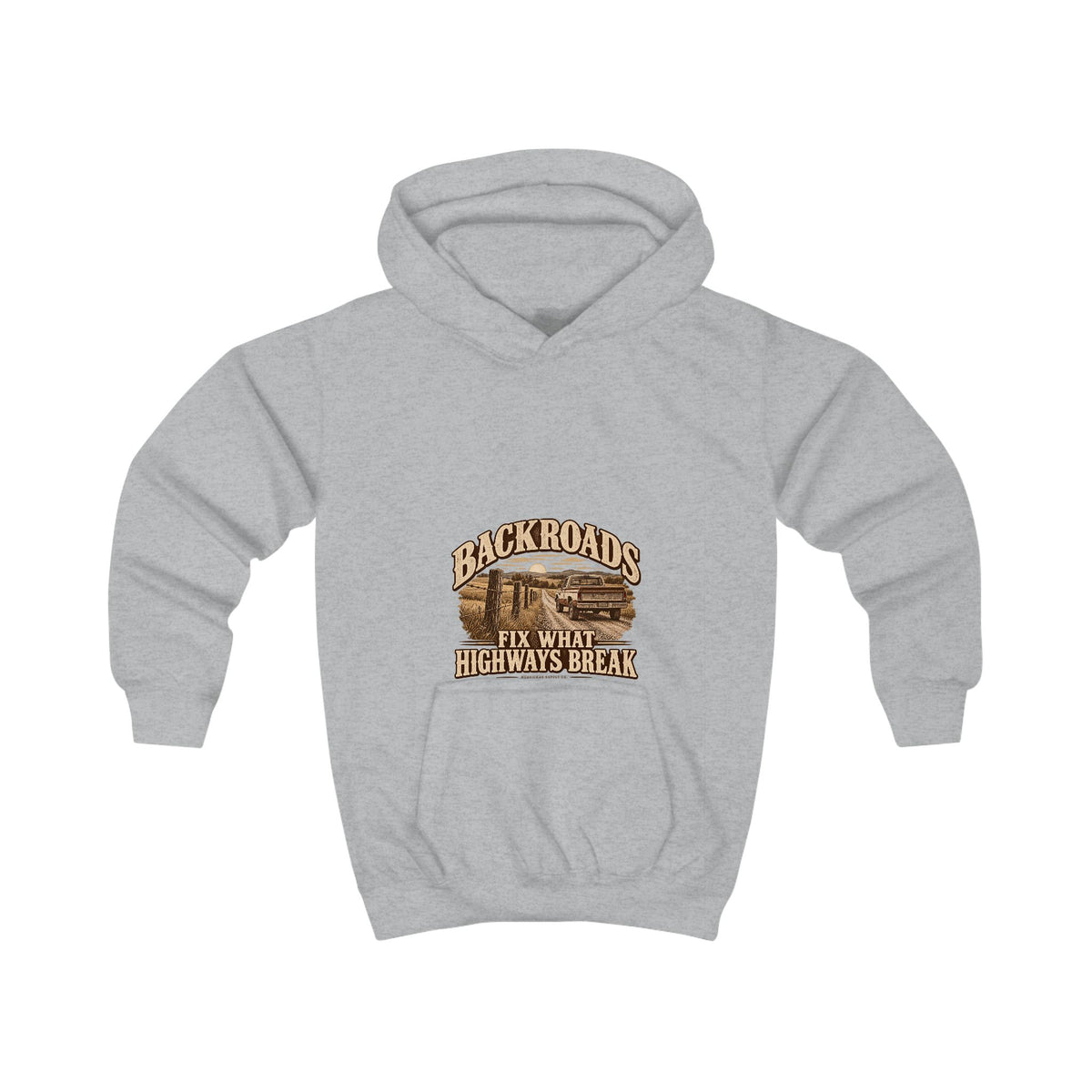 Backroads Fix What Highways Break Kids' Hoodie