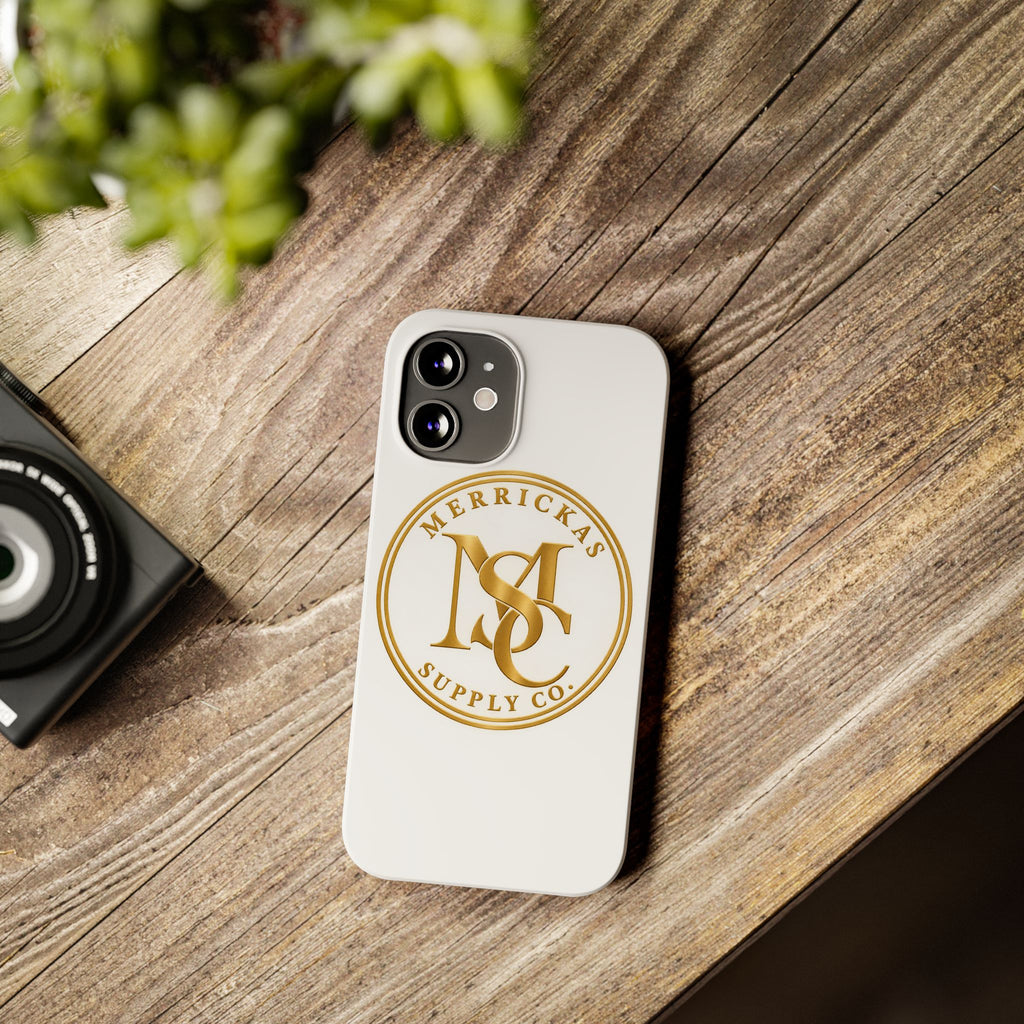 Merrickas Gold MSC Monogram Phone Case