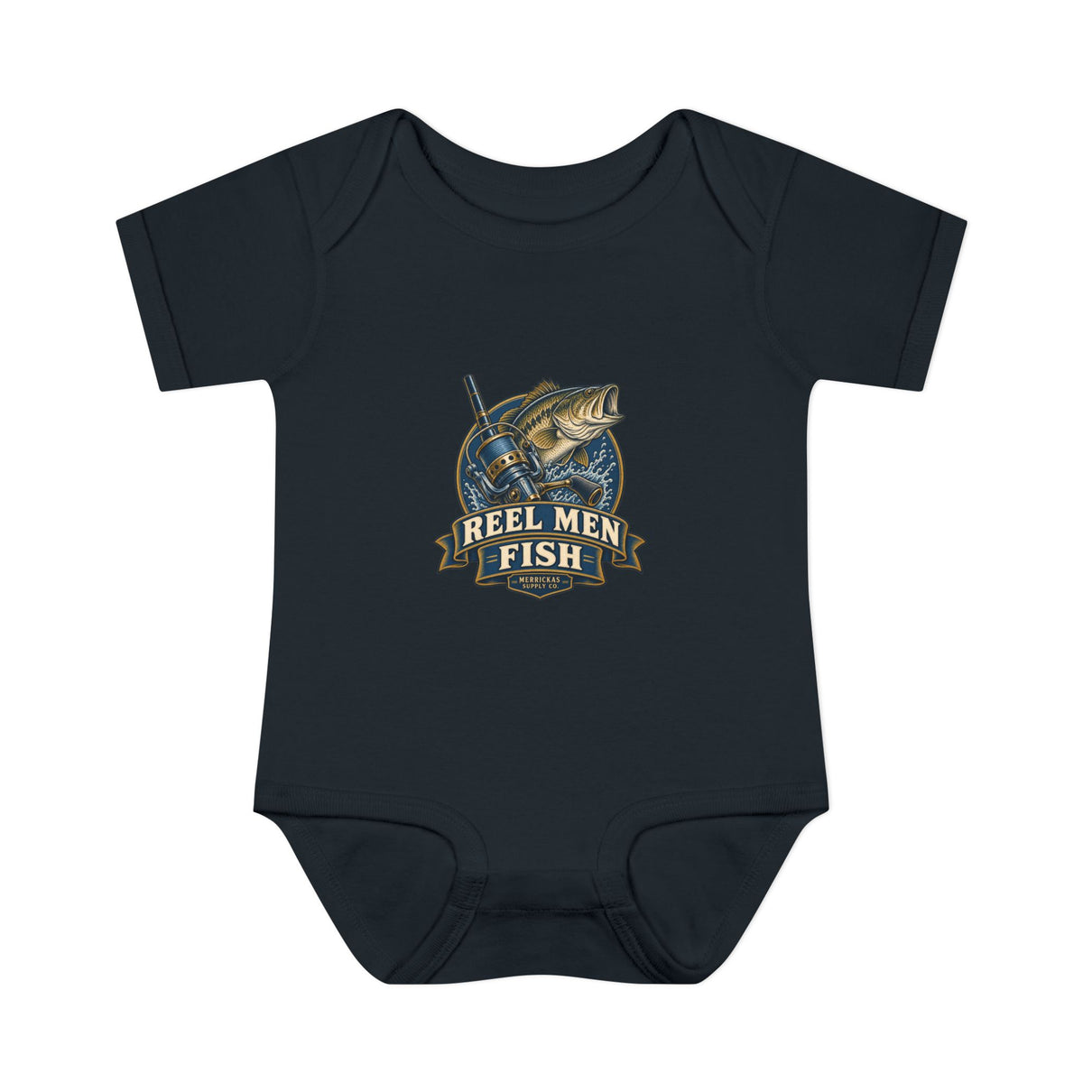 Reel Men Fish Baby Onesie
