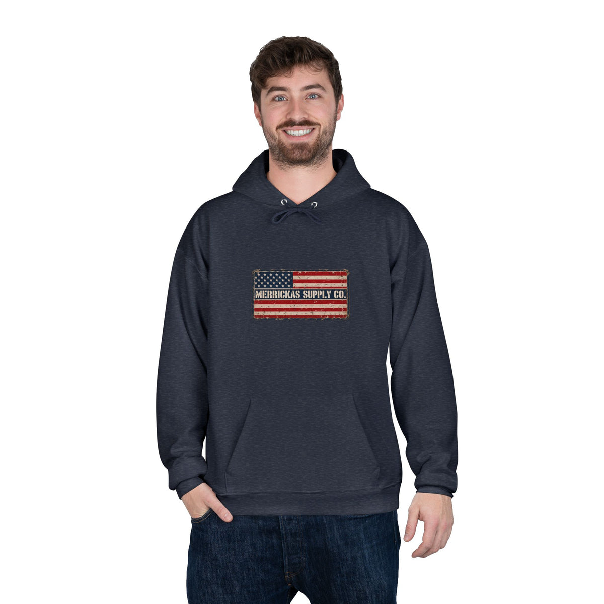 Merrickas American Flag Patch Hoodie