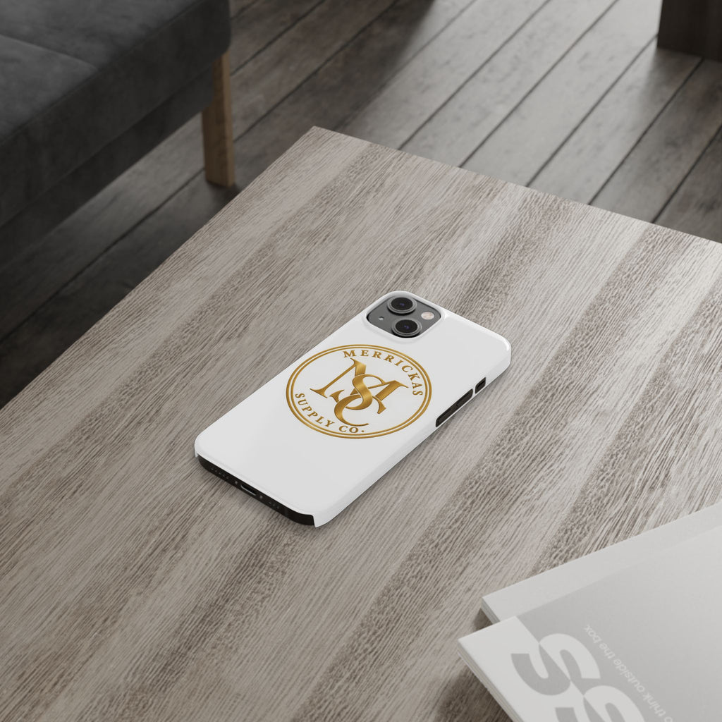 Merrickas Gold MSC Monogram Phone Case